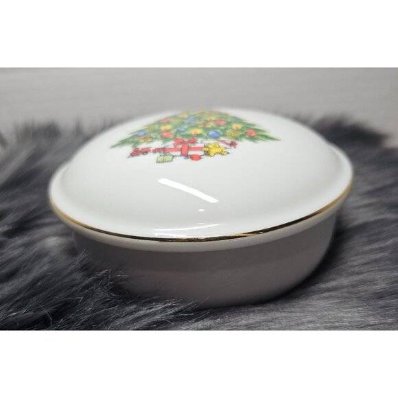 Jamestown China Christmas Treasure Ceramic Trinket Box Candy/Sugar Dish Japan - Picture 2 of 6